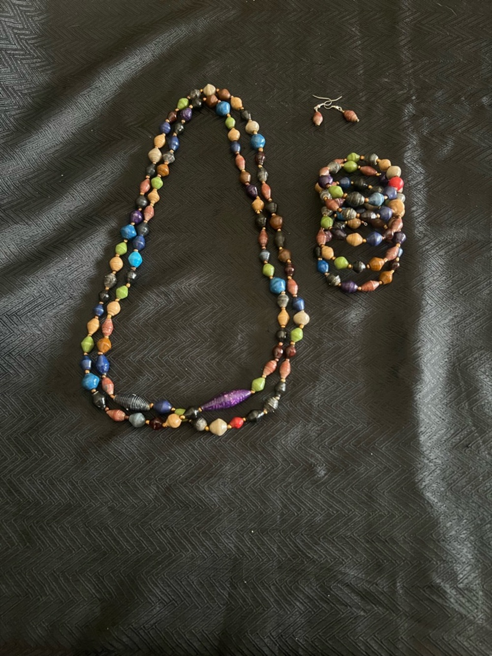 Multicolor Necklace, Bracelet, and Earrings Set — Colorful Statement Jewelry